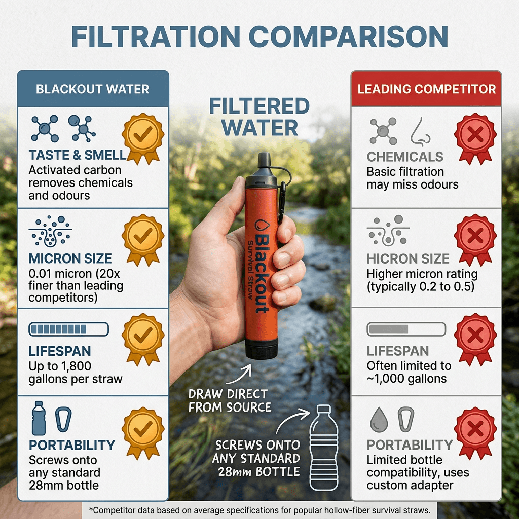 Blackout Water vs LifeStraw: Which Portable Water Filter is Better?