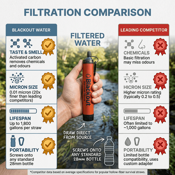 Blackout Water vs LifeStraw: Which Portable Water Filter is Better?