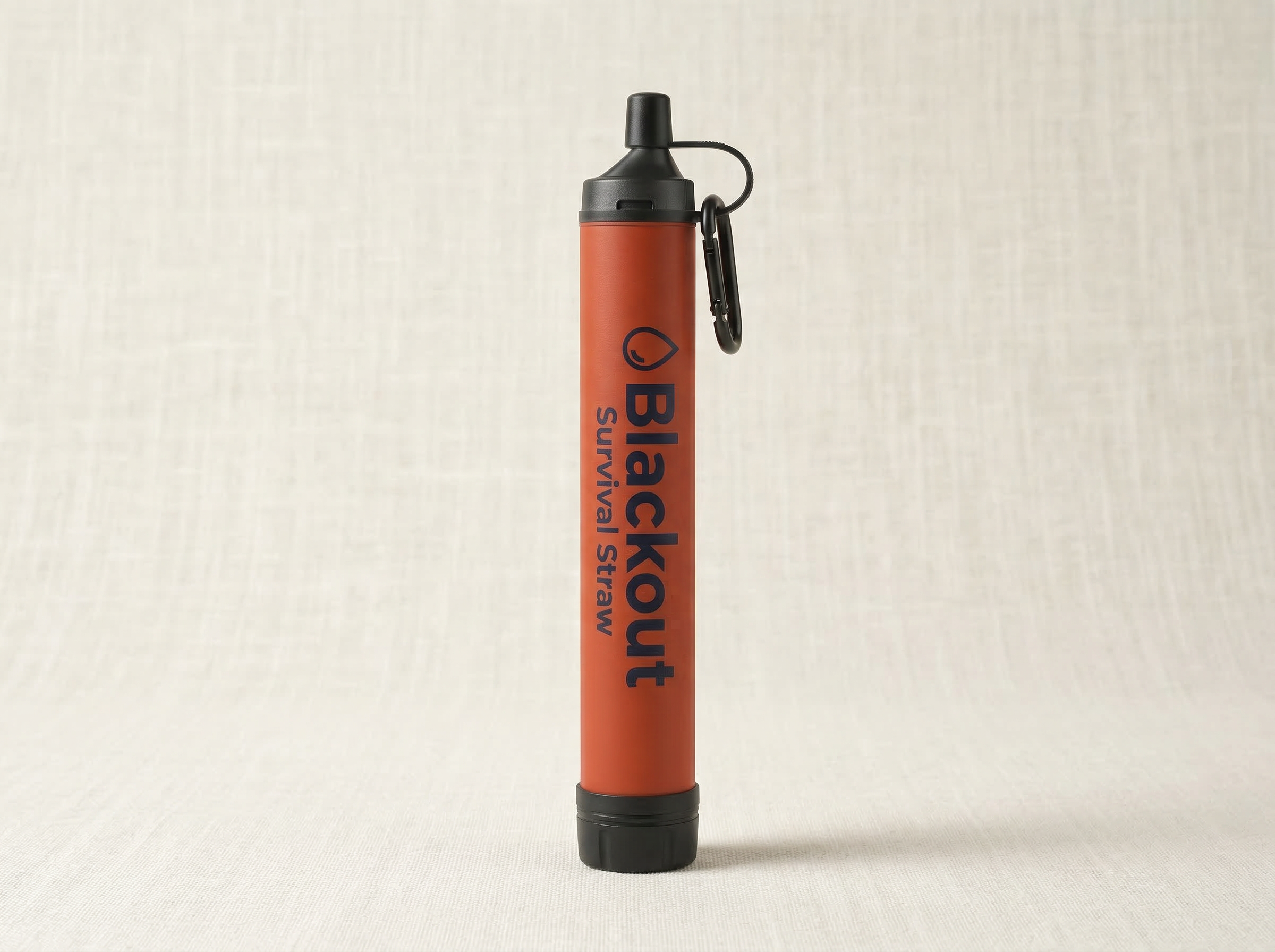 The Blackout Water Survival Straw up close
